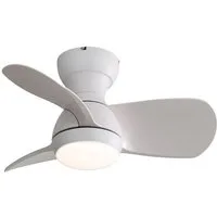 Rolipo Deckenventilator Mini 23" (58cm) mit Licht, 3-Farb-Dimmbar, Fernbedienung, Timer, Leiser DC-Motor, Sommer- & Wintermodus