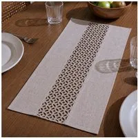 matches21 HOME & HOBBY Tischdecke Moderner Tischläufer grau Leinen-Optik 90 x 40 cm schmal (1-tlg), Lange waschbare Tischdecke rechteckig