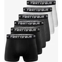 FortyFour Boxershorts Herren Männer Unterhosen Baumwolle Premium Qualität perfekte Passform (Vorteilspack, 6er Pack) S - 7XL