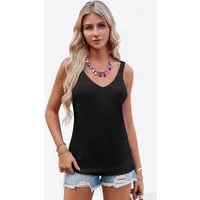 Imily Bela Tanktop Damen Strickpullover Ärmellose Trägertops (Packung, 1-tlg., 1per-Pack) Einfarbig