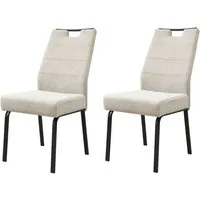 HELA 4-Fußstuhl ELVAS (Set, 2 St), XL-Sitzbreite, mit Federkorb, 140kg belastbar