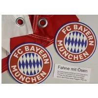 Elina Email Schilder Flagge "FC Bayern München, 150 x 100 cm mit 2 Ösen + 2 Bierdeckeln" (Fahne/Flagge)