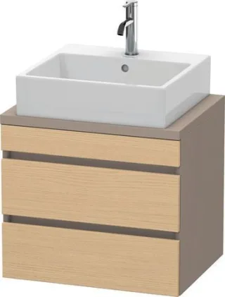 Duravit DuraStyle Konsolenwaschtischunterbau wandhängend Natur Eiche & Basalt Matt 600x478x512 mm -  DS530503043