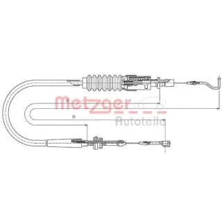 Metzger Gaszug VW Transporter T4 1,9 D TD 2,4 TD