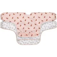 LÄSSIG Lätzchen Little Forest, Hase, (Set, 2-St), langärmelig, mit integriertem Auffangschutz, PETA-approved vegan