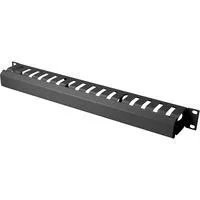 Kabelführungspanel mit abnehmbarer Blende für 483 mm (19")-Schränke schwarz, 1 HE