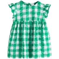 Next Blusenkleid Ric Rac Kleid mit Rüschenärmeln (1-tlg)