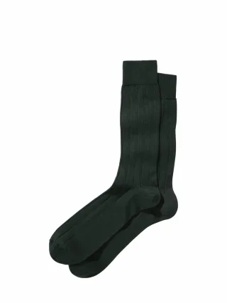 Mey & Edlich Herren Impuls-Socke Grün 70 % Baumwolle, 18 % Polyamid, 12 % Kaschmir