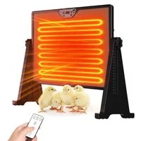 Clanmacy Hühnerstall Hühnerstall Heizplatte Wärmeplatte Küken 300W mit Thermostat Schwarz, für Haustiere Geflügel Küken Kätzchen Hühner Farm Frostschutz