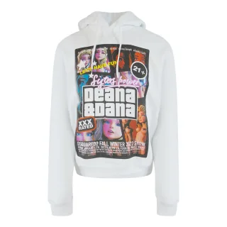 Dsquared2 Sisters Power Deana Und Dana Weißer Hoodie
