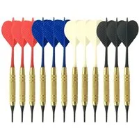 Sport-Knight® Dartpfeil Dartpfeile mit Kunststoffspitze 12 St., Riffelungen für perfekten Halt
