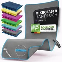 NirvanaShape Reisehandtuch Mikrofaser Handtücher Set, Badehandtuch, Reisehandtuch, Strandtuch, Ecktasche mit Reißverschluss, saugfähig, leicht, schnelltrocknend