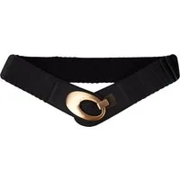 MIRROSI Taillengürtel Leo Unifarbe breit 6cm für Taillenumfang 85 bis 110cm, ONESIZE (Angenehmes Tragesgefühl, Leopard Muster, Unifarben) Breiter Stretch Gürtel