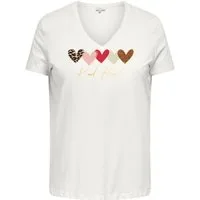 ONLY CARMAKOMA V-Shirt CARMAEBELL LIFE S/S V-NECK REG TEE JRS