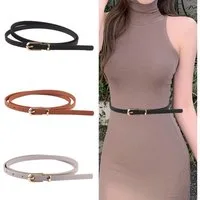 Zaewry Taillengürtel Retro Taillengürtel schmaler Damengürtel mit eleganter Schließe Klassisch Dekorativen Gürtel für Jeans Hosen Kleider