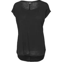 URBAN CLASSICS Kurzarmshirt Urban Classics Damen Ladies Long Back Shaped Slub Tee (1-tlg)