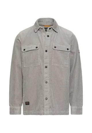 camel active - Cord Overshirt aus 100% Baumwolle dust grey - Gr. - L