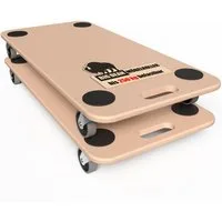 BigDean Schwerlastrolle 2 Materialtransporter 250kg Schwerlast Möbelroller, (Set, 2-St., Möbelroller), Möbelhund, Möbelroller, MDF-Natur, Antirutschpads, Sanfte TPE-Rollen