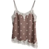 Next Trägertop Cami-Trägertop mit Spitze und asymmetrischem Saum (1-tlg)