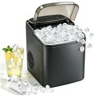 Nettlife Eiswürfelmaschine Eiswürfel 1.3L Wassertank leistungsstarkem Kompressor 12 kg Eis/24h UV, leise Betrieb maschine 9 Stück in 6 Min Bereit für Büro Camping Party