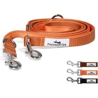 Freudentier Hundeleine 2m, verstellbar & gepolstert, Führleine aus Nylon, für mittelgroße & große Hunde