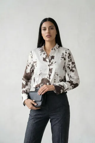 Abstrakt gemustertes Button-Up Hemd