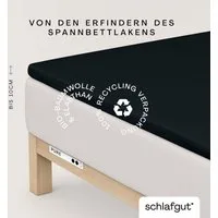Schlafgut Spannbettlaken PURE TOPPER Bio-Baumwolle mit Elasthan 170 g/m² für Topper bis 10 cm, Jersey-Elasthan, Gummizug: rundum, (1 Stück), PREMIUM Laken für Matratzen bis 10 cm Höhe, dehnbar, blickdicht