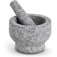 Zeller Present Mörser & Stößel-Set, Granit, grau, natürliches Material, 2,9 kg, 330 ml