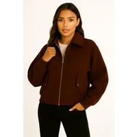 Worldclassca Bomberjacke Worldclassca Bomberjacke Trench Kragen Oversize Übergangsjacke Blouson Neue Kollektion - Stilvolle und gemütliche Mode für Damen