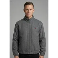 Tommy Jeans Fleecejacke TJM ESSENTIAL WOOL PADDED relaxed fit, Stehkragen