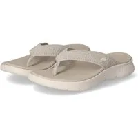 Skechers Skechers Zehentrenner-Pantoletten 141459 TPE Damen Textil taupe Pantolette