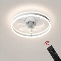 Euroton Deckenventilator Deckenventilator LED Beleuchtung Deckenlampe Fernbedienung, 20 cm Durchmesser, Nicht zutreffend