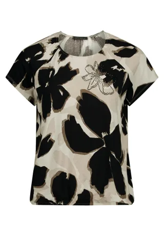Betty Barclay - Printshirt Beige/Schwarz - Gr. - 42