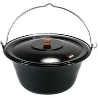 Grillplanet Holzkohlegrill Gulaschkessel 10 Liter mit Deckel, Set