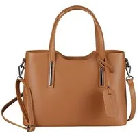 ITALYSHOP24 Schultertasche Made in Italy Damen echt Leder Henkeltasche Shopper Lederhandtasche, Italienische Umhängetasche Cross Over Body Hobo Bag, Premium Qualität
