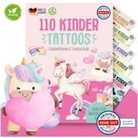 MeinBaby123® Kindertattoo 110 hautfreundliche Hauttattoos für Kinder, Geschenk Kinder, Mitgebsel Kindergeburtstag