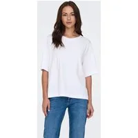 ONLY Kurzarmshirt ONLLINA S/S BOXY TEE JRS Baumwollmischung, loose fit