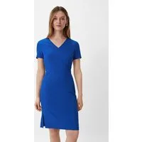 comma Minikleid Kleid Etuikleid mit V-Ausschnitt