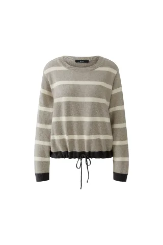 Oui - Pullover lt brown stone - Gr. - 36