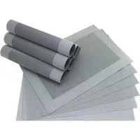 matches21 HOME & HOBBY Platzset Tischset BORDA 12er silber schwarz Tischunterlage als Tischdeko, (12-St), modernes Esstisch Platzdeckchen als abwaschbarer Tischuntersetzer
