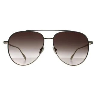 Salvatore Ferragamo Aviator Mens Light Gold Brown Gradient SF308S