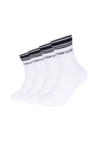 CAMP DAVID Socken "Tennissocken Short 4er Pack" 4er Pack Gekämmte Baumwolle für angenehmen Tragekomfort, Gepolsterte Sohle zur spürbaren Druckentlastung