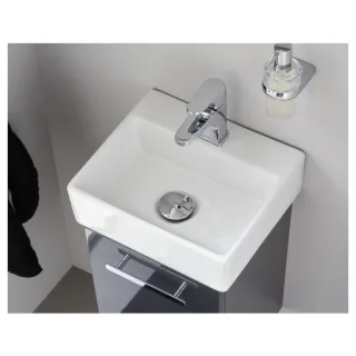 Artiqua Serie 831 Keramikwaschtisch 831-SWT-CM01 weiss, mit Hahnloch und Zwangsablauf