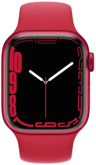 Apple Watch Series 7 41mm Cellular Sportarmband rot Aluminiumgehäuse rot