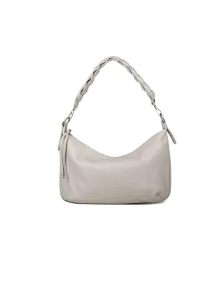 Giulia Monti Schultertasche Hellgrau