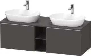 Duravit D-Neo Konsolenwaschtischunterbau wandhängend Graphit Matt 1400x550x459 mm - DE4950B70490000 DE4950B70490000
