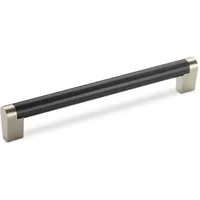 SO-TECH® Möbelgriff Bügelgriff GRATE, Edelstahl gerändelt, Lochabstand 192 mm gerändelt schwarz - inkl. Schrauben