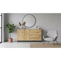 borchardt Möbel Sideboard Vaasa, Kommode mit 2 Türen und 4 Schubkästen auf Kugelführungen, Breite 152 cm