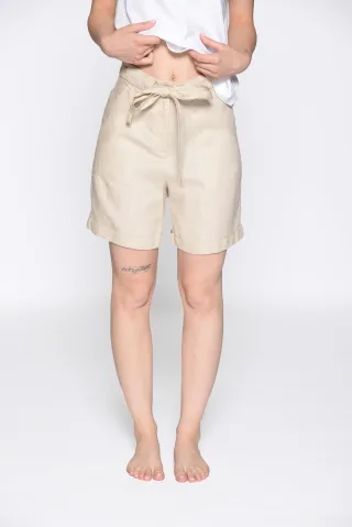 IN LINEA - Shorts, Gürtel 209 sand - Gr. - 46