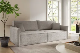 Sofa 3-Sitzer mit Schlaffunktion LAGOS in Stoff Abriamo Beige